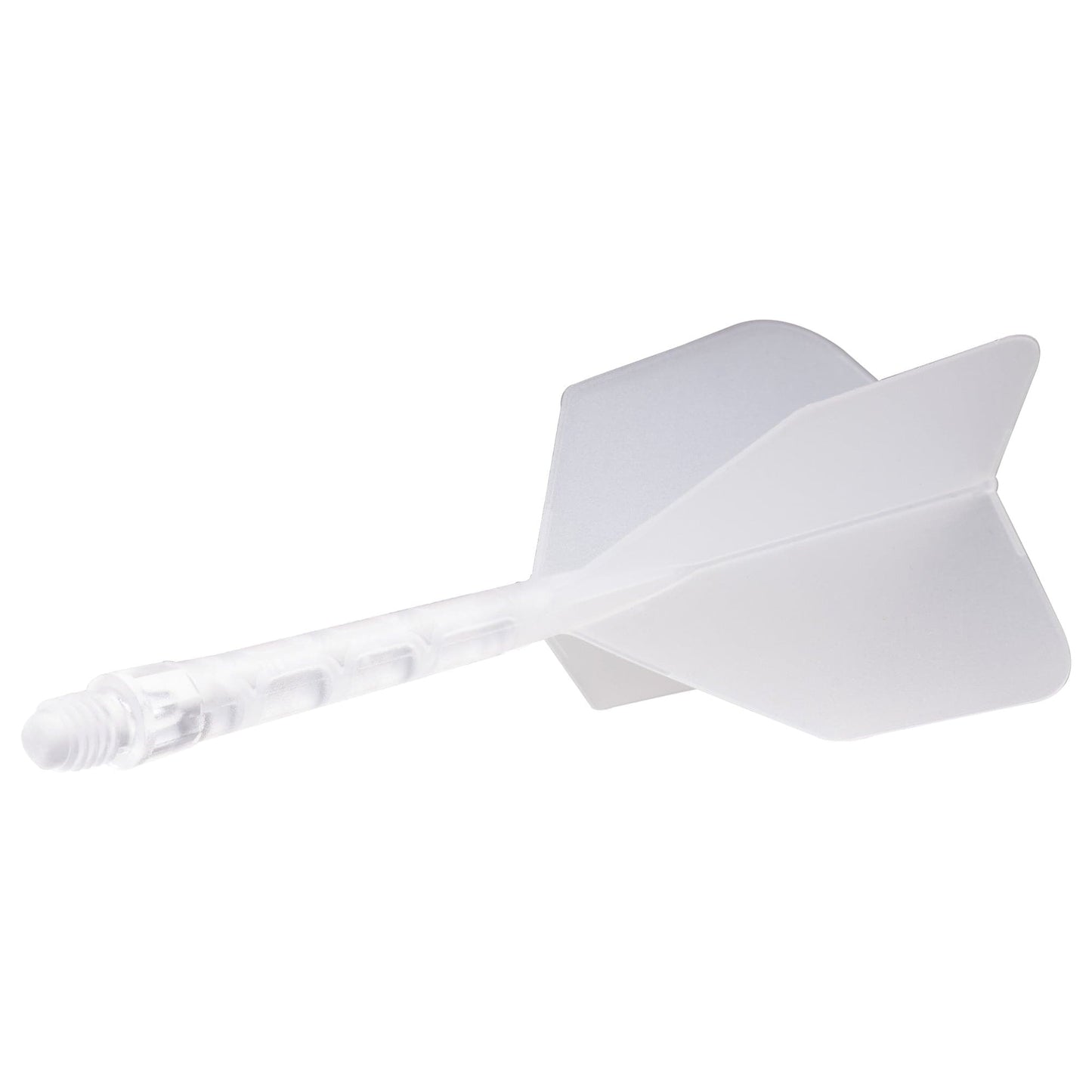 UTSOLGT fra leverandør - Cuesoul Rost T19 Integrated Dart Shaft and Flights - Big Wing - Clear with Clear Flight
