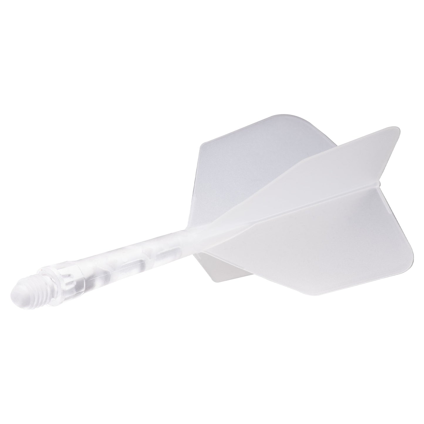 UTSOLGT fra leverandør - Cuesoul Rost T19 Integrated Dart Shaft and Flights - Big Wing - Clear with Clear Flight