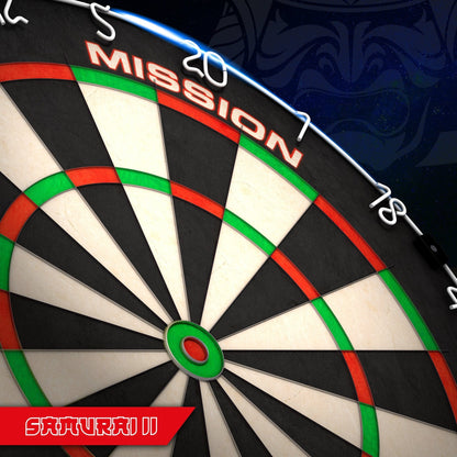 Mission Samurai II Dartboard - Ultra Thin Wire - Professional Board