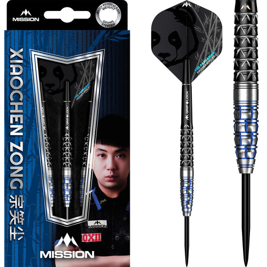 Mission Xiaochen Zong Darts - Steel Tip - Pandaman - Black & Blue