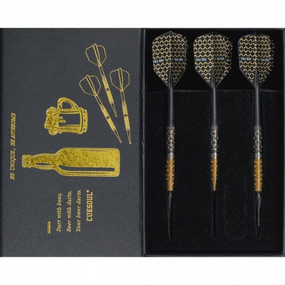 Cuesoul - Soft Tip Tungsten Darts - Cola Beer - Oil Paint Finish