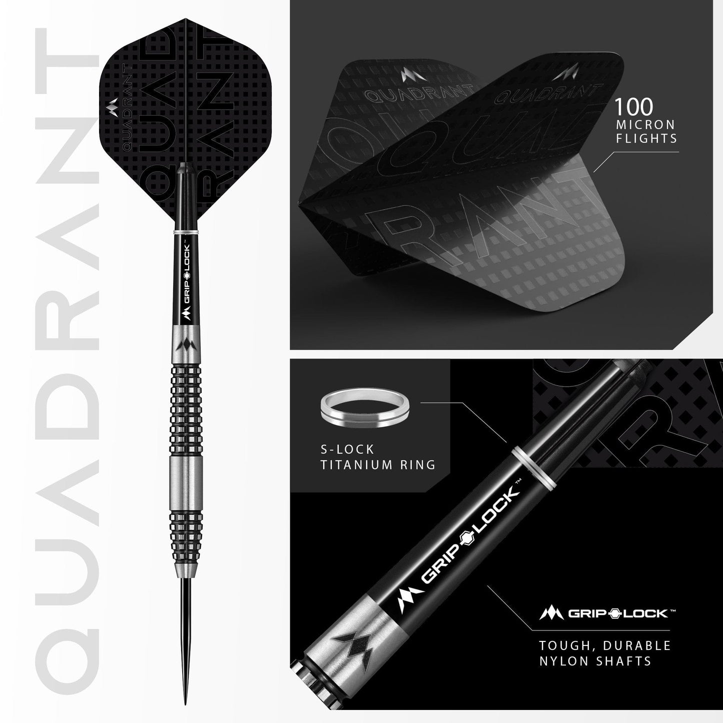 Mission Quadrant Darts - Steel Tip - M2 - Quad Grip