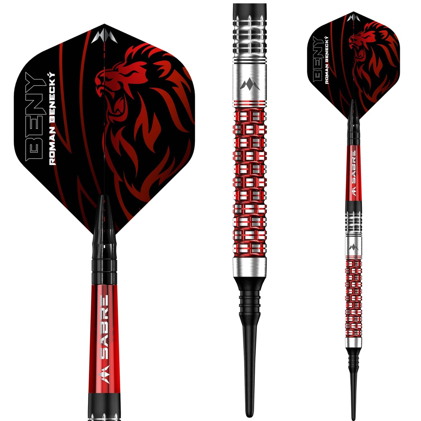 Mission Roman Benecky Darts - Soft Tip - Black & Red - 18g