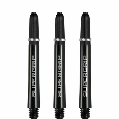 Harrows Supergrip Shafts - Dart Stems - Black Silver