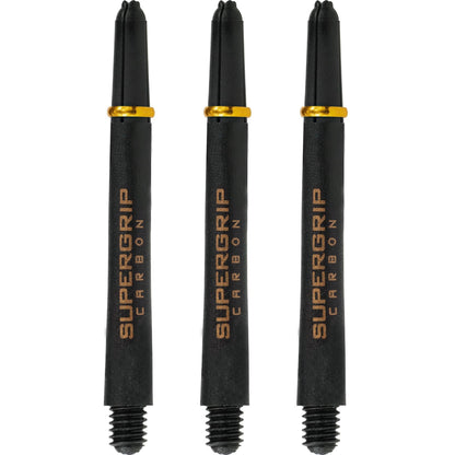 Harrows Supergrip Carbon Dart Shafts - Black & Gold