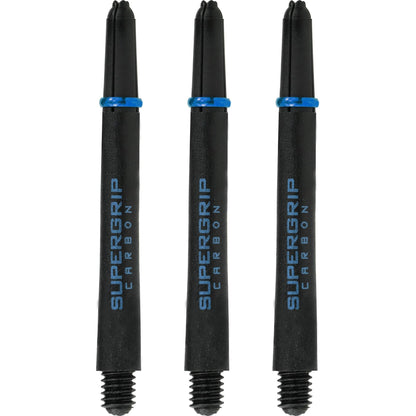 Harrows Supergrip Carbon Dart Shafts - Black & Aqua