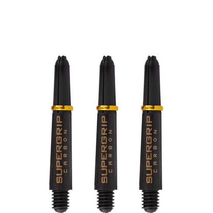 Harrows Supergrip Carbon Dart Shafts - Black & Gold