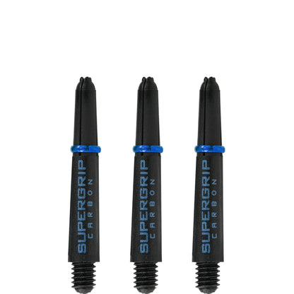 Harrows Supergrip Carbon Dart Shafts - Black & Aqua