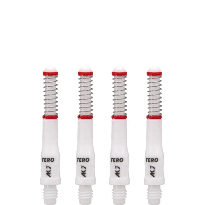 Cuesoul - Dart Shafts - Tero Flight System - AK7 - Standard - Set of 4 - White