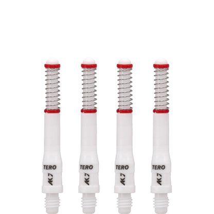 Cuesoul - Dart Shafts - Tero Flight System - AK7 - Standard - Set of 4 - White