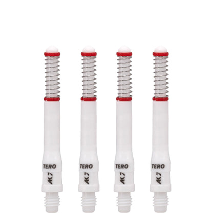 Cuesoul - Dart Shafts - Tero Flight System - AK7 - Standard - Set of 4 - White