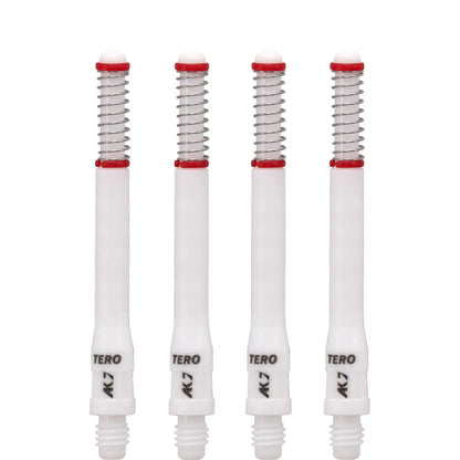 Cuesoul - Dart Shafts - Tero Flight System - AK7 - Standard - Set of 4 - White