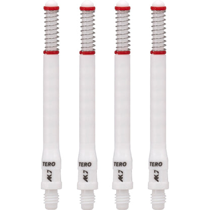 Cuesoul - Dart Shafts - Tero Flight System - AK7 - Standard - Set of 4 - White