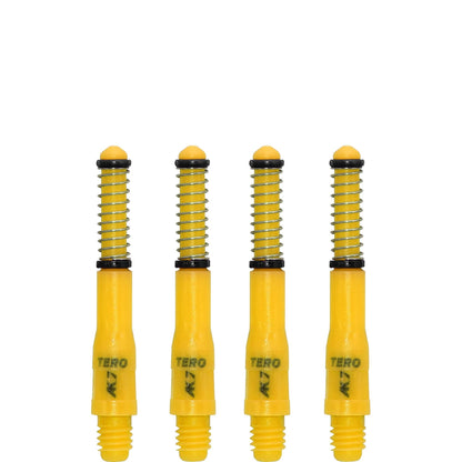 Cuesoul - Dart Shafts - Tero Flight System - AK7 - Standard - Set of 4 - Yellow