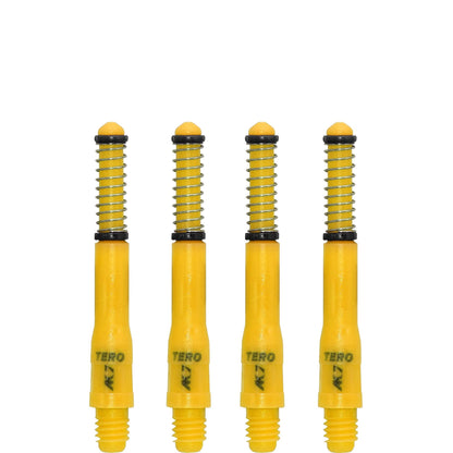Cuesoul - Dart Shafts - Tero Flight System - AK7 - Standard - Set of 4 - Yellow