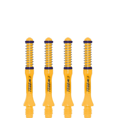 *Cuesoul - Dart Shafts - Tero Flight System - AK7 - Slim - Set of 4 - Yellow