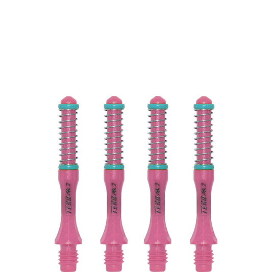 *Cuesoul - Dart Shafts - Tero Flight System - AK7 - Slim - Set of 4 - Pink