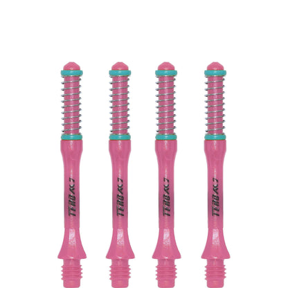 *Cuesoul - Dart Shafts - Tero Flight System - AK7 - Slim - Set of 4 - Pink
