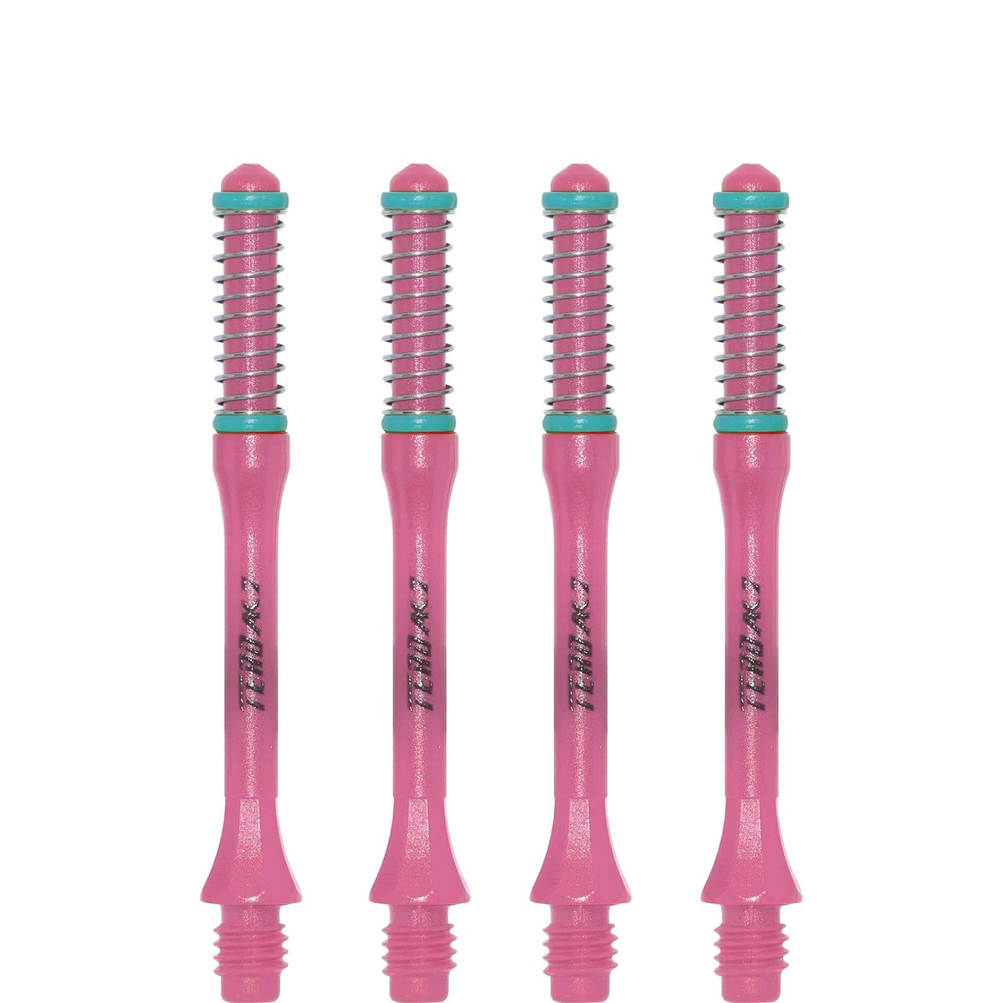 *Cuesoul - Dart Shafts - Tero Flight System - AK7 - Slim - Set of 4 - Pink