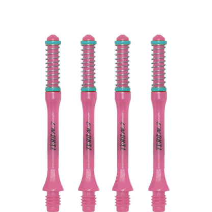 *Cuesoul - Dart Shafts - Tero Flight System - AK7 - Slim - Set of 4 - Pink