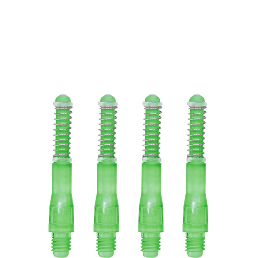 *Cuesoul - Dart Shafts - Tero Flight System - AK7 - Gradient - Standard - Set of 4 - Lime Green