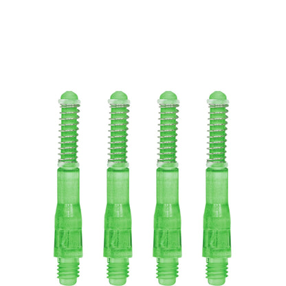 *Cuesoul - Dart Shafts - Tero Flight System - AK7 - Gradient - Standard - Set of 4 - Lime Green