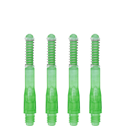 *Cuesoul - Dart Shafts - Tero Flight System - AK7 - Gradient - Standard - Set of 4 - Lime Green