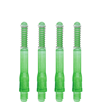 *Cuesoul - Dart Shafts - Tero Flight System - AK7 - Gradient - Standard - Set of 4 - Lime Green