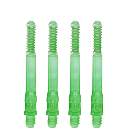 *Cuesoul - Dart Shafts - Tero Flight System - AK7 - Gradient - Standard - Set of 4 - Lime Green