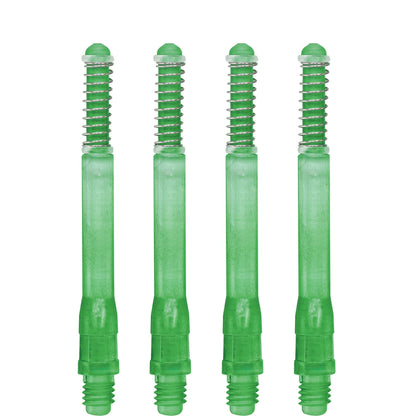 *Cuesoul - Dart Shafts - Tero Flight System - AK7 - Gradient - Standard - Set of 4 - Lime Green