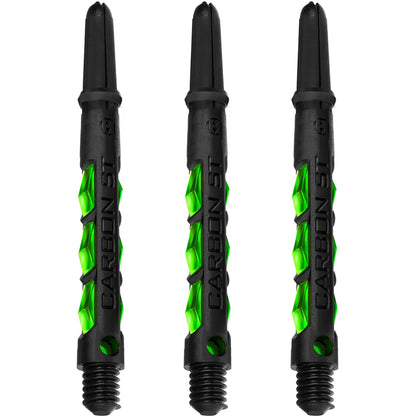 Harrows Carbon ST Shafts - Dart Stems - Black & Green