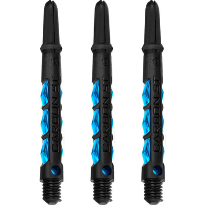 Harrows Carbon ST Shafts - Dart Stems - Black & Aqua Blue