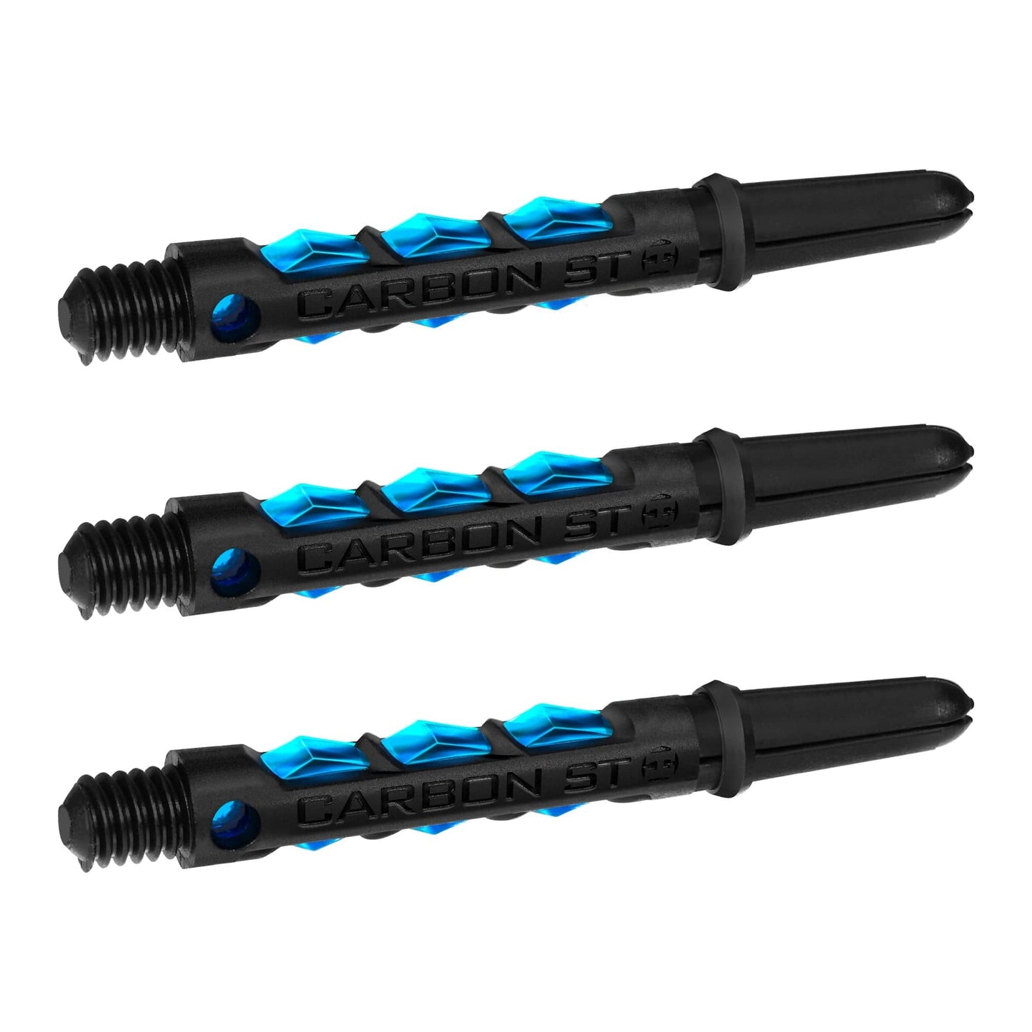 Harrows Carbon ST Shafts - Dart Stems - Black & Aqua Blue