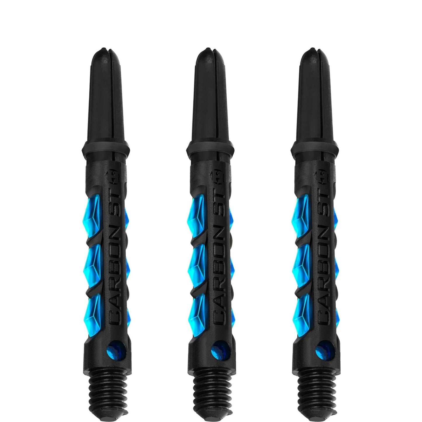 Harrows Carbon ST Shafts - Dart Stems - Black & Aqua Blue