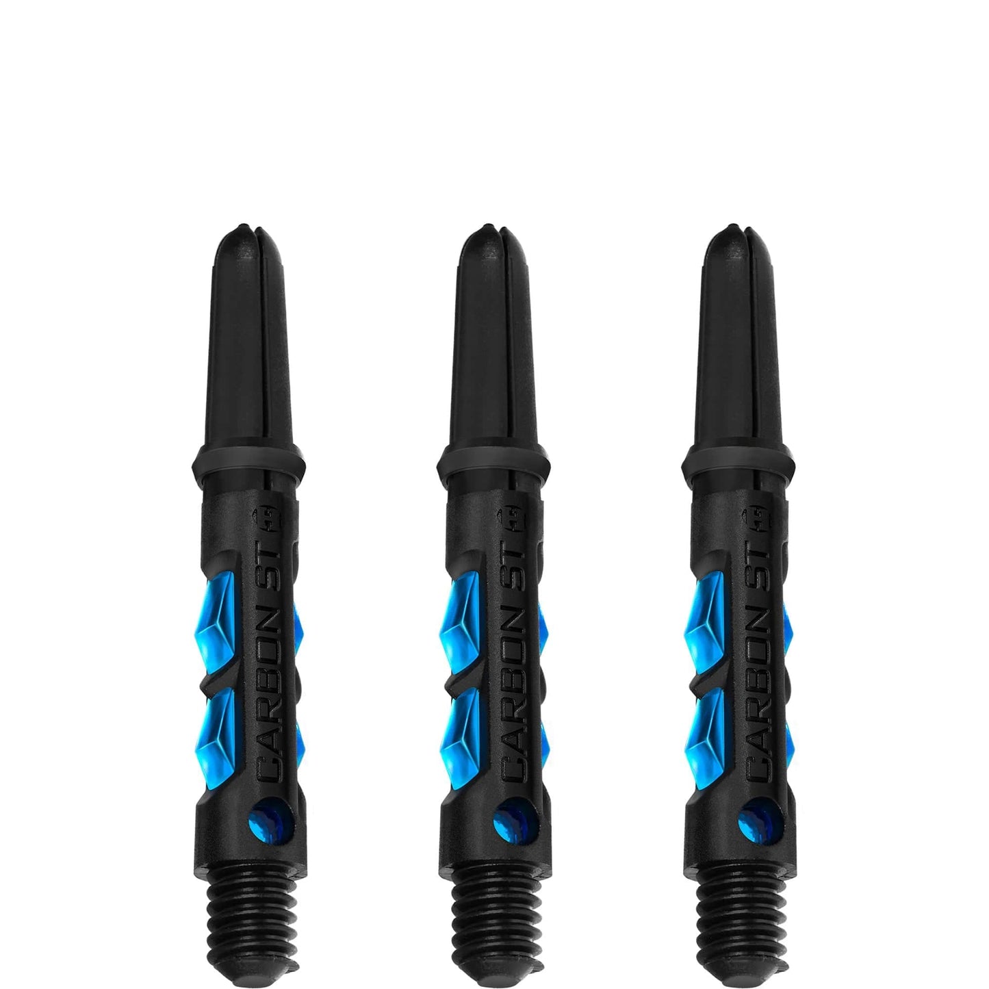 Harrows Carbon ST Shafts - Dart Stems - Black & Aqua Blue