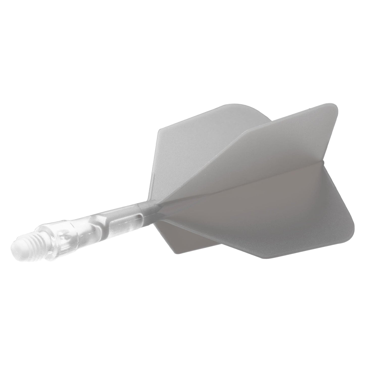 UTSOLGT fra leverandør - Cuesoul Rost T19 Integrated Dart Shaft and Flights - Big Wing - Clear with Grey Flight