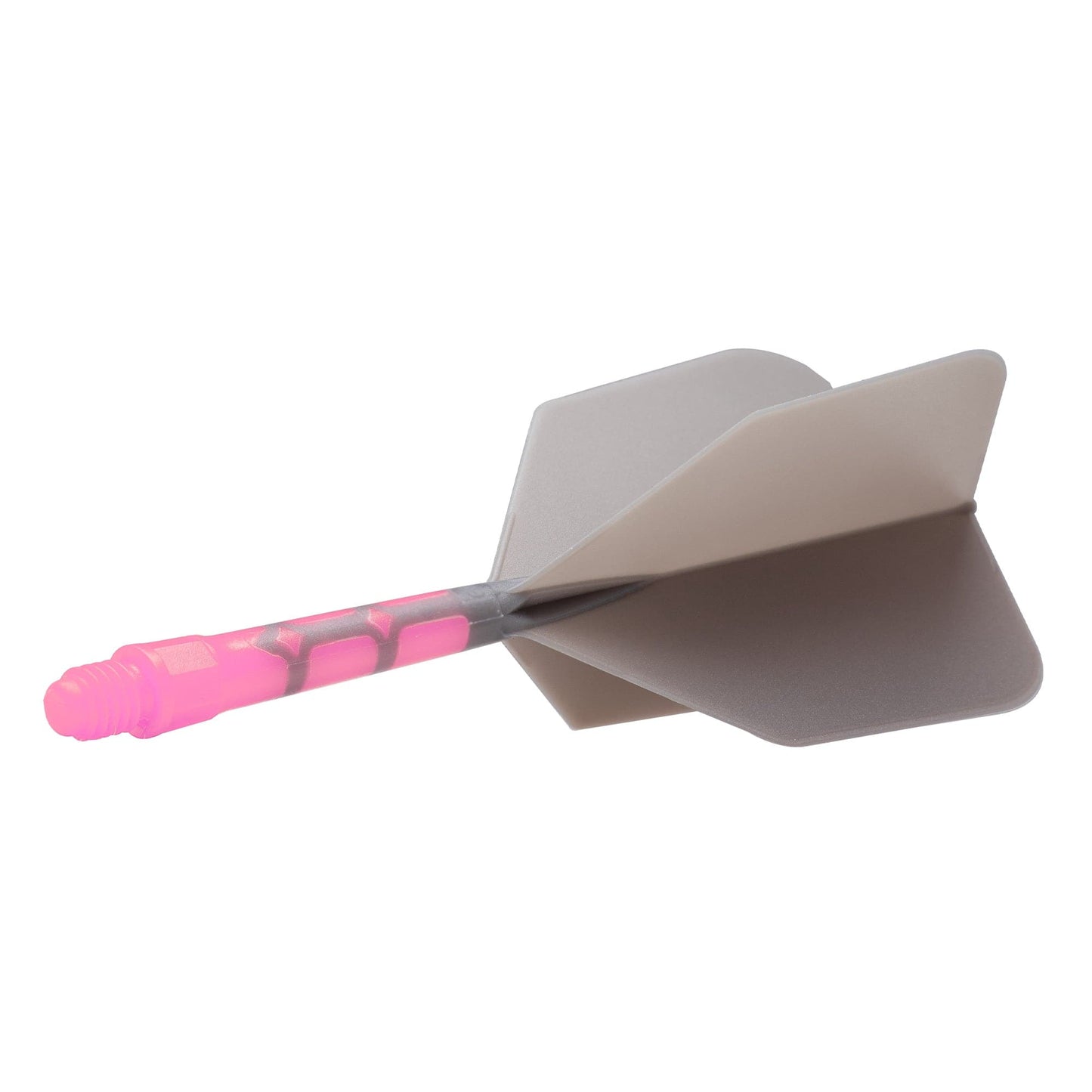 UTSOLGT fra leverandør - Cuesoul Rost T19 Integrated Dart Shaft and Flights - Big Wing - Pink with Grey Flight