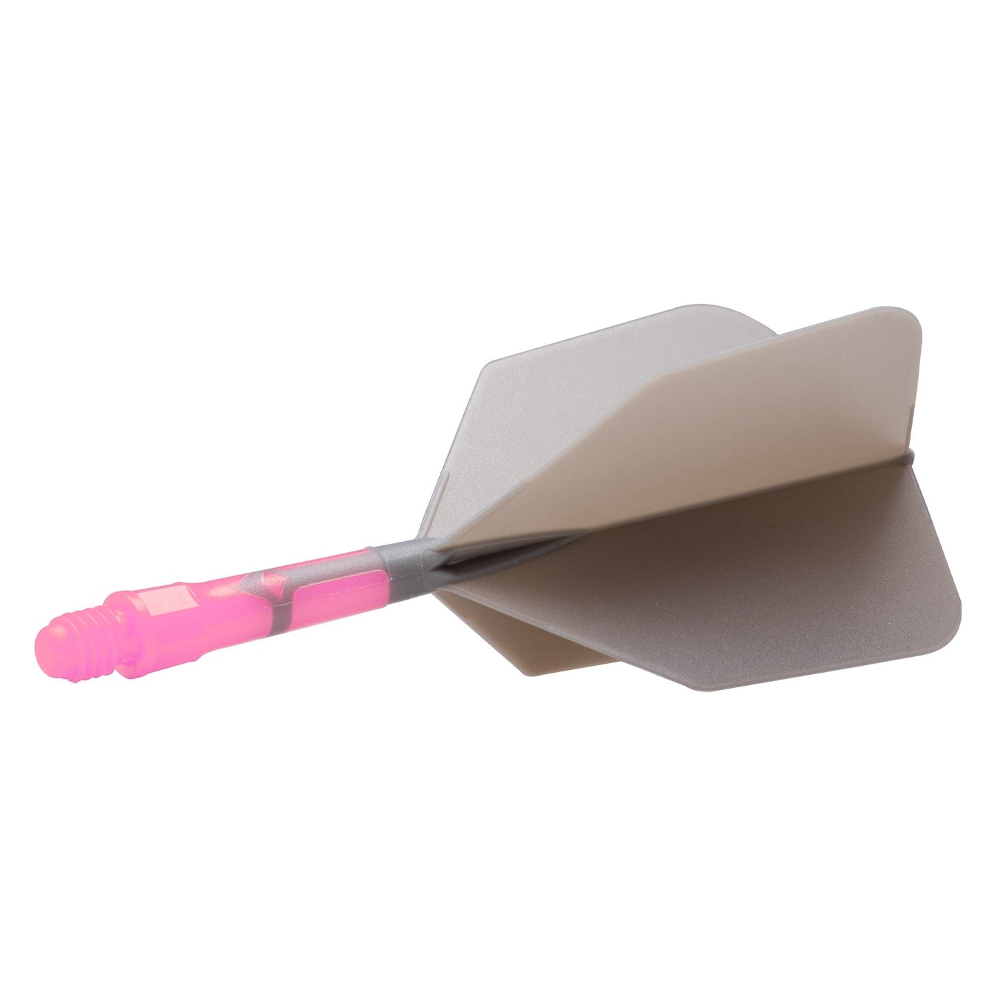 UTSOLGT fra leverandør - Cuesoul Rost T19 Integrated Dart Shaft and Flights - Big Wing - Pink with Grey Flight