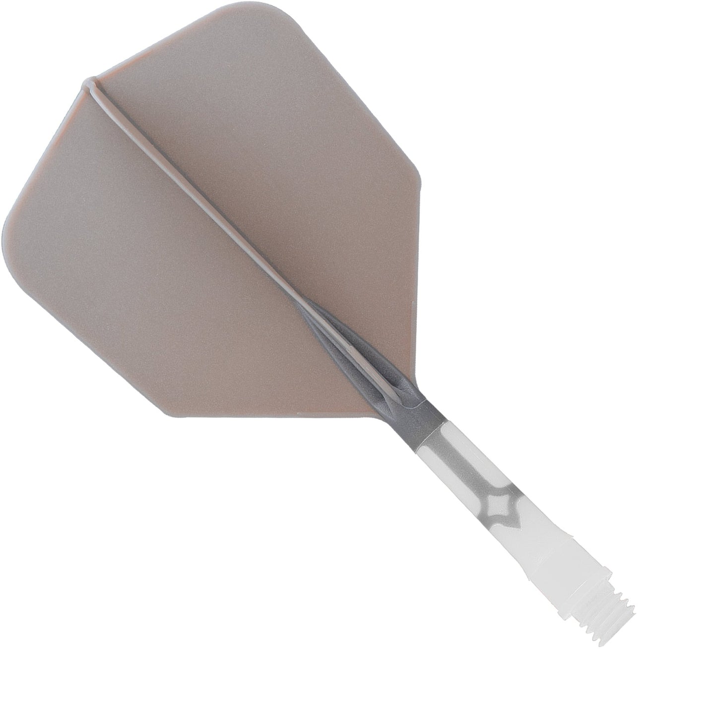 UTSOLGT fra leverandør - Cuesoul Rost T19 Integrated Dart Shaft and Flights - Big Wing - White with Grey Flight