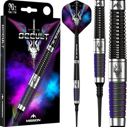 Mission Occult Darts - Soft Tip - 90% - Black & Coral PVD