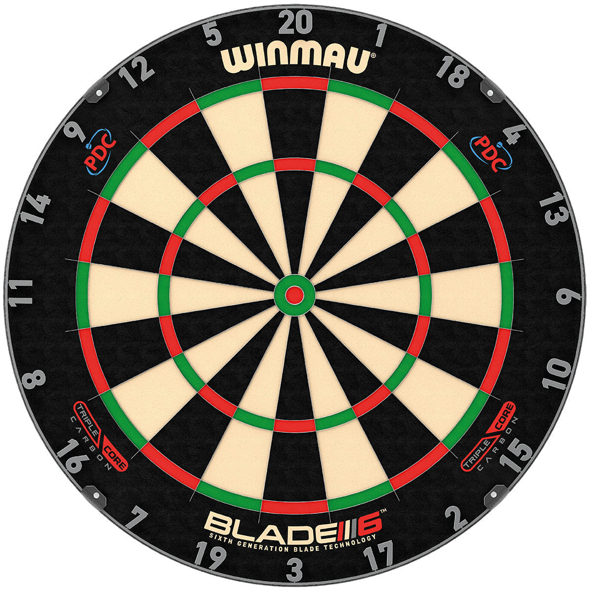 UTSOLGT fra leverandør - Winmau Blade 6 Triple Core Carbon - ståldart