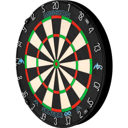 Mission Samurai Infinity Dartboard - Professional Board - Black Ring