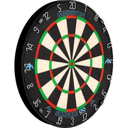 Mission Samurai Infinity Dartboard - Professional Board - Black Ring