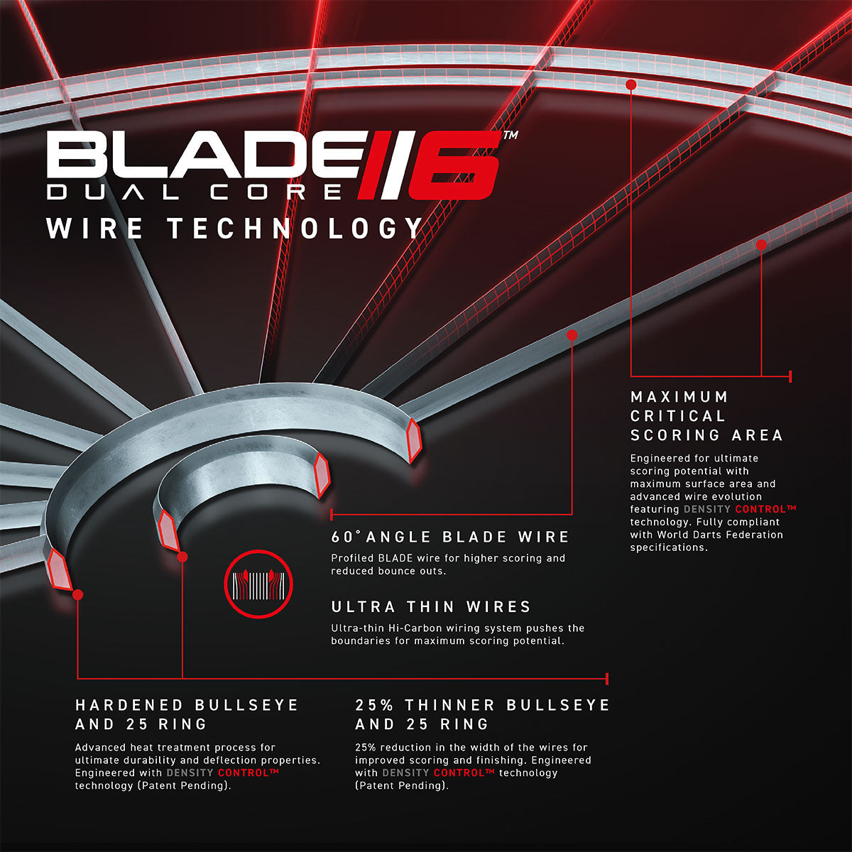 UTSOLGT fra leverandør - Winmau Blade 6 Dual Core Ståldart