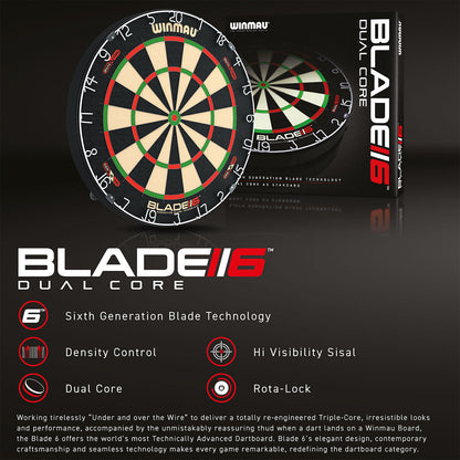 UTSOLGT fra leverandør - Winmau Blade 6 Dual Core Ståldart