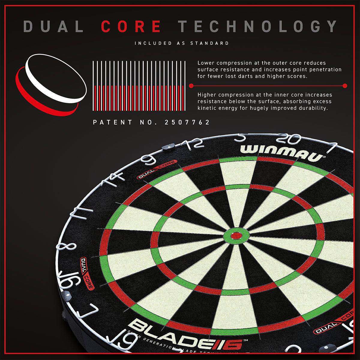 UTSOLGT fra leverandør - Winmau Blade 6 Dual Core Ståldart